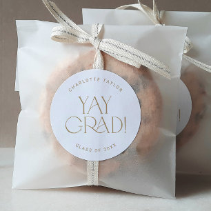 Adesivo Vinheta de Graduação de Formando Dourado de Fete M