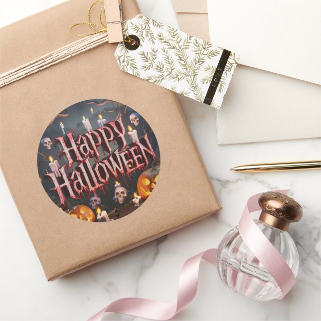 Adesivo Vinheta de Halloween (Presentear)