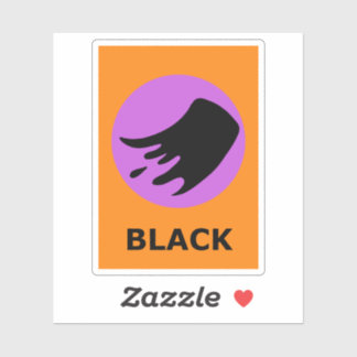 Adesivo Vinheta de Halloween PRETO