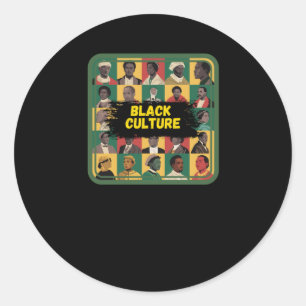 Adesivo Vinheta de História Negra de Cultura Negra