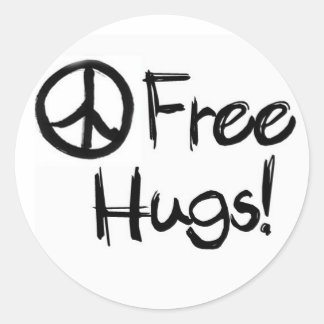 Adesivo Vinheta de Hugs Gratuitos