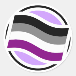 Adesivo Vinheta de Ícone de Definição Asexual de Pop