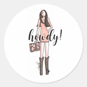 Adesivo Vinheta de ilustração de moda