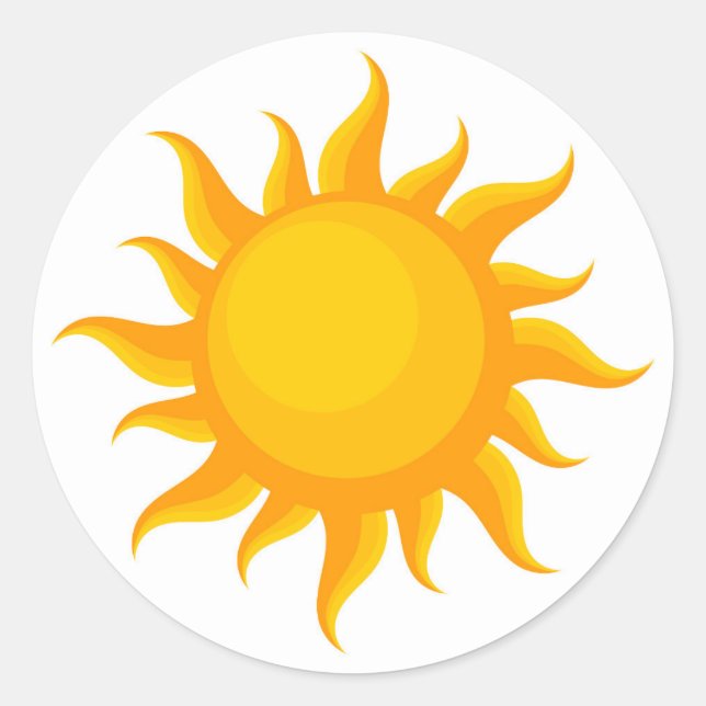 Adesivo Vinheta de ilustração do sol (Frente)