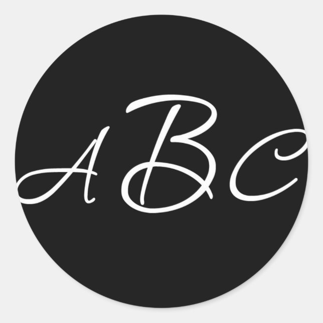 Adesivo Vinheta de Iniciais de Monograma de Casamento (Frente)