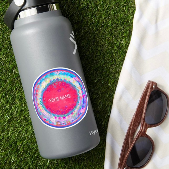 Adesivo Vinheta de Inspirivência Personalizada Floral Cor- (Criador carregado)