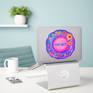 Adesivo Vinheta de Inspirivência Personalizada "Floral Div