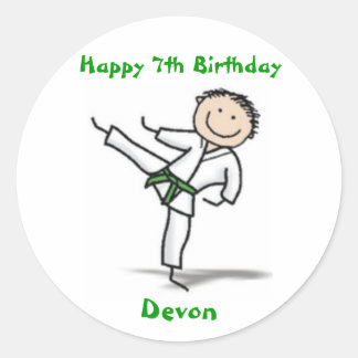 Adesivo Vinheta de Karate - cinta verde