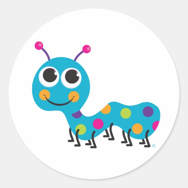 Adesivo Vinheta de lagartas (Frente)