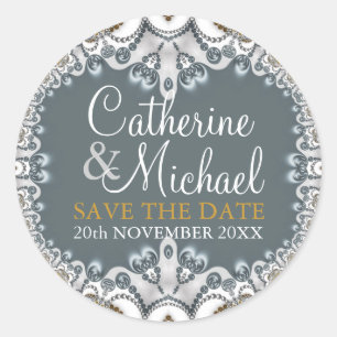 Adesivo Vinheta de lançamento Dourada de casamentos de ren