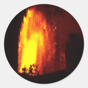 Adesivo Vinheta de Lava Vulcano Havaiano