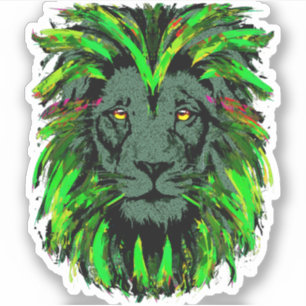 Adesivo Vinheta de leão - Vinheta de leão verde