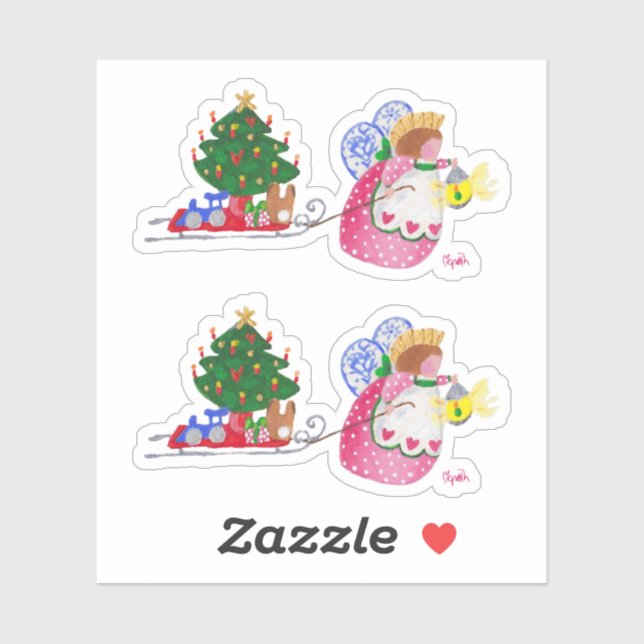 Adesivo Vinheta de Linho de Anjo (Folha)