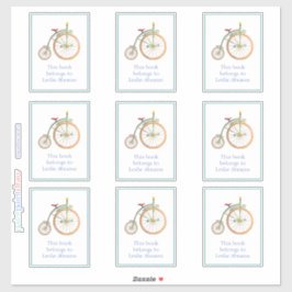 Adesivo Vinheta de Livrete Azul de Bike Circus