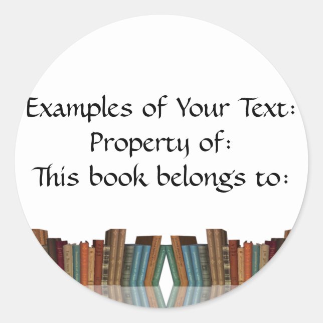 Adesivo Vinheta de livro moldado (Frente)