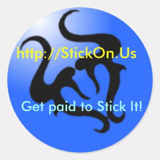 Adesivo Vinheta de logotipo azul