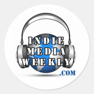 Adesivo Vinheta de logotipo Indie Media Weekly Round