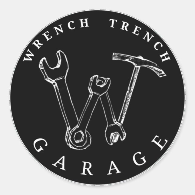 Adesivo Vinheta de logotipo preto WGT (Frente)