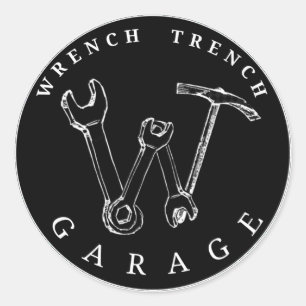 Adesivo Vinheta de logotipo preto WGT