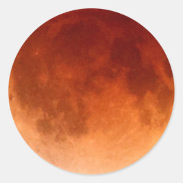 Adesivo Vinheta de Lua Lunar com Eclipse Sanguíneo Total