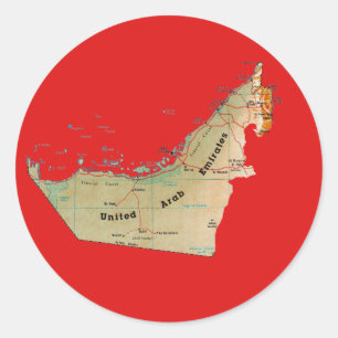 Adesivo Vinheta de Mapa UAE