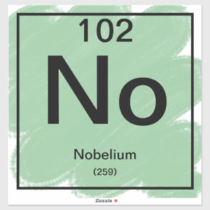 Adesivo Vinheta de Mesa periódica - Nobelium