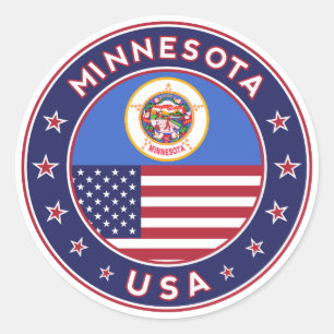 Adesivo vinheta de Minnesota, capa de telefone, saco, reló