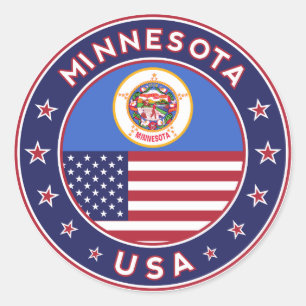 Adesivo vinheta de Minnesota, capa de telefone, saco, reló