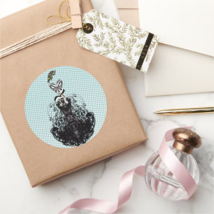 Adesivo Vinheta de Moda Diva - Pontos Brancos