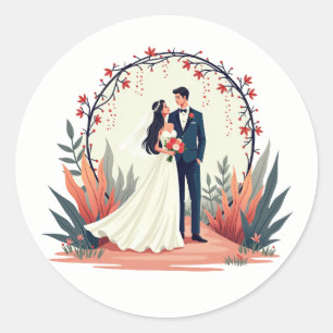 Adesivo Vinheta de Momento de Casamento Elegante