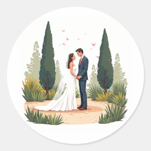 Adesivo Vinheta de Momento de Casamento Elegante