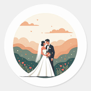 Adesivo Vinheta de Momento de Casamento Elegante