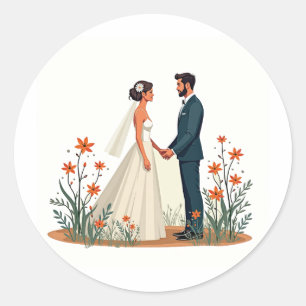 Adesivo Vinheta de Momento de Casamento Perfeito