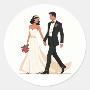Adesivo Vinheta de Momentos de Casamento Elegante