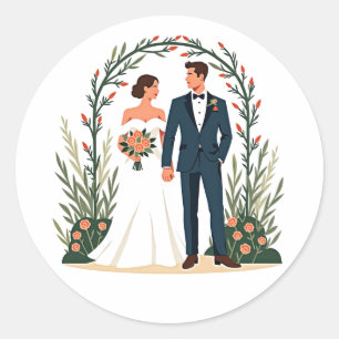 Adesivo Vinheta de Momentos de Casamento Perfeito