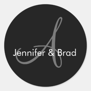 Adesivo Vinheta de Monograma de Noiva de Casamento Persona