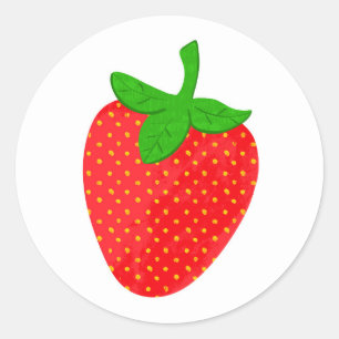 Adesivo Vinheta de morango fresca de Verão