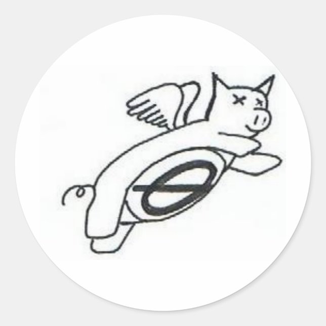 Adesivo Vinheta de mosca dos suínos (Frente)