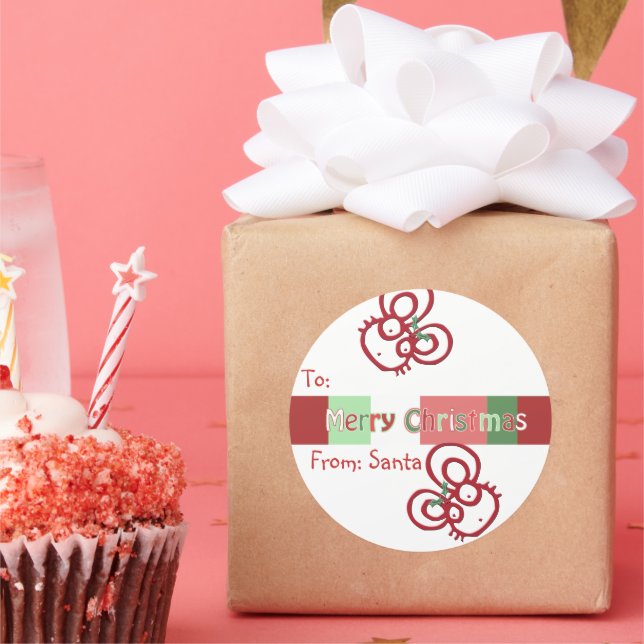 Adesivo Vinheta de Mouse Natal (Festa)