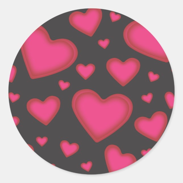 Adesivo Vinheta de Namorados rosa (Frente)