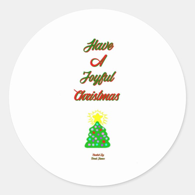 Adesivo Vinheta de Natal alegre (Frente)