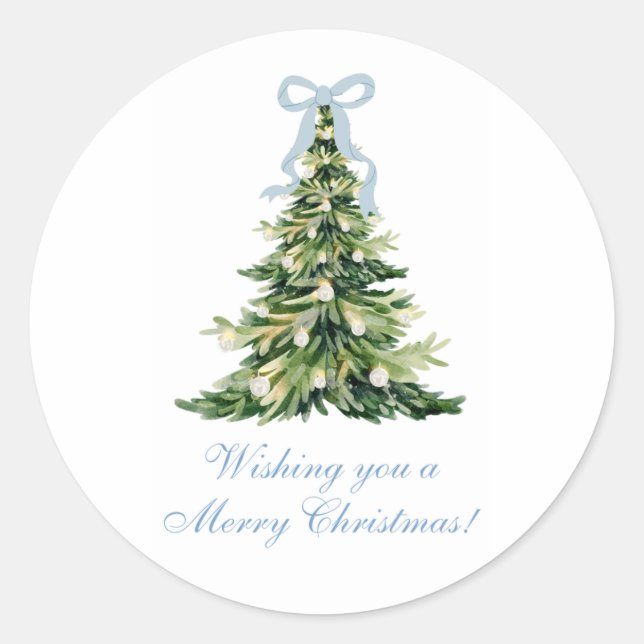 Adesivo Vinheta de Natal Azul (Frente)