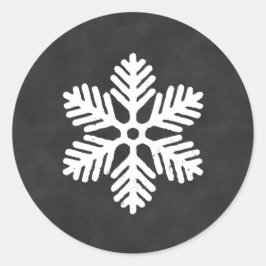 Adesivo Vinheta de Natal Chalkboard Snowflake