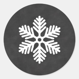 Adesivo Vinheta de Natal Chalkboard Snowflake
