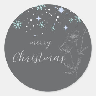 Adesivo Vinheta de Natal da cinza