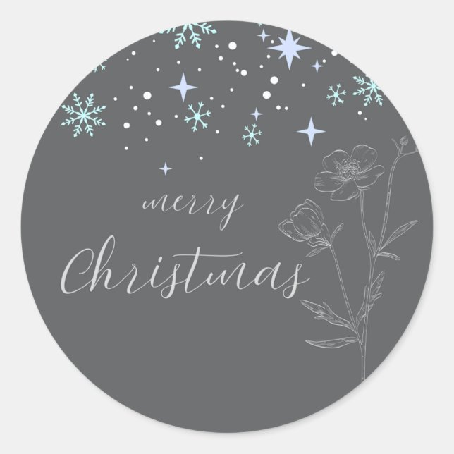 Adesivo Vinheta de Natal da cinza (Frente)