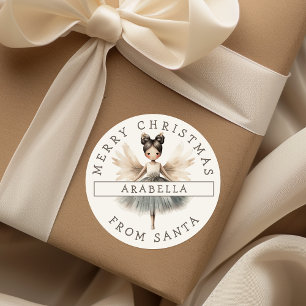 Adesivo Vinheta de Natal de Ballerina Personalizada