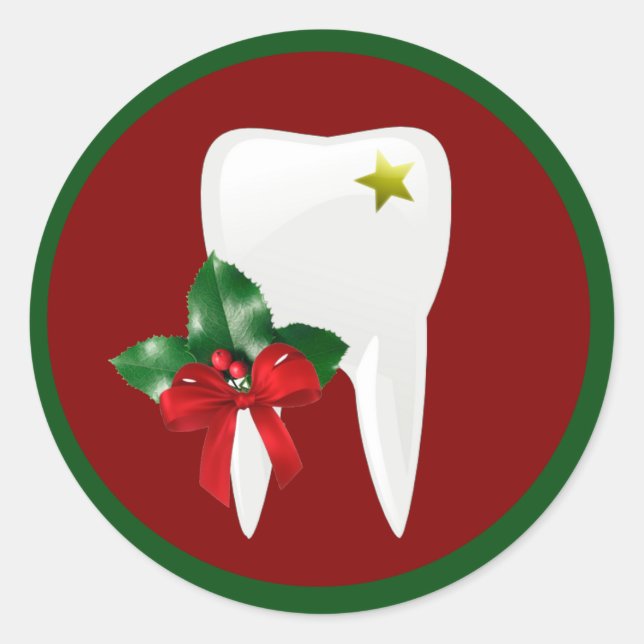 Adesivo Vinheta de Natal Dentista (Frente)