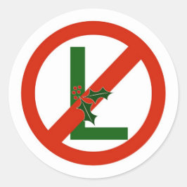 Adesivo Vinheta de Natal divertida "No L" Noel