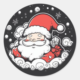 Adesivo Vinheta de Natal do Papai Noel